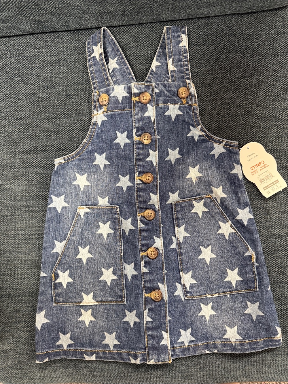 Girls' Blue Star Denim  Dress size 2T